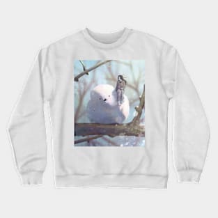 Snow Bird Painting Crewneck Sweatshirt